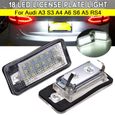 18-LED Éclairage Plaque d'immatriculation Sans erreur Pour Audi A3 S3 A4 A6 S6 A5 RS4-0