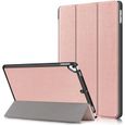 Coque iPad 10.2 (A2200, A2198, A2232) Housse Slim & Léger PU Cuir avec Support Auto Réveil/Sommeil Antichoc Étui, Or rose-0