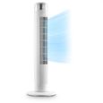 Ventilateur colonne - Klarstein Storm Tower - avec télécommande & mode oscillation 80° - 6 vitesses - Blanc-0