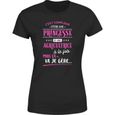 tee shirt femme humour | Cadeau imprimé en France | 100% coton, 185gr |  princesse et agricultrice-0