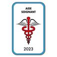 Autocollant Sticker - Vignette Caducée 2023 pour Pare Brise en Vitrophanie - V4 Aide Soignant -0