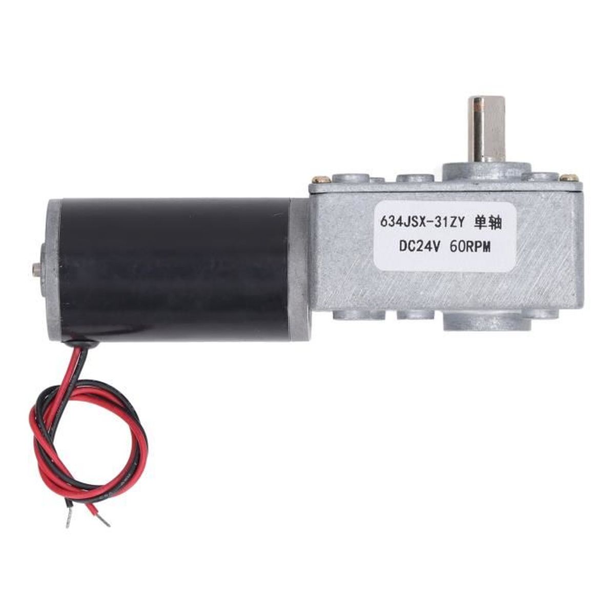 Lot De 2 Moteurs Réducteurs 12V 40 RPM – Vis Sans Fin Réversible, Arbre En D De 6 Mm, Haute Couple, Pour Applications Diverses