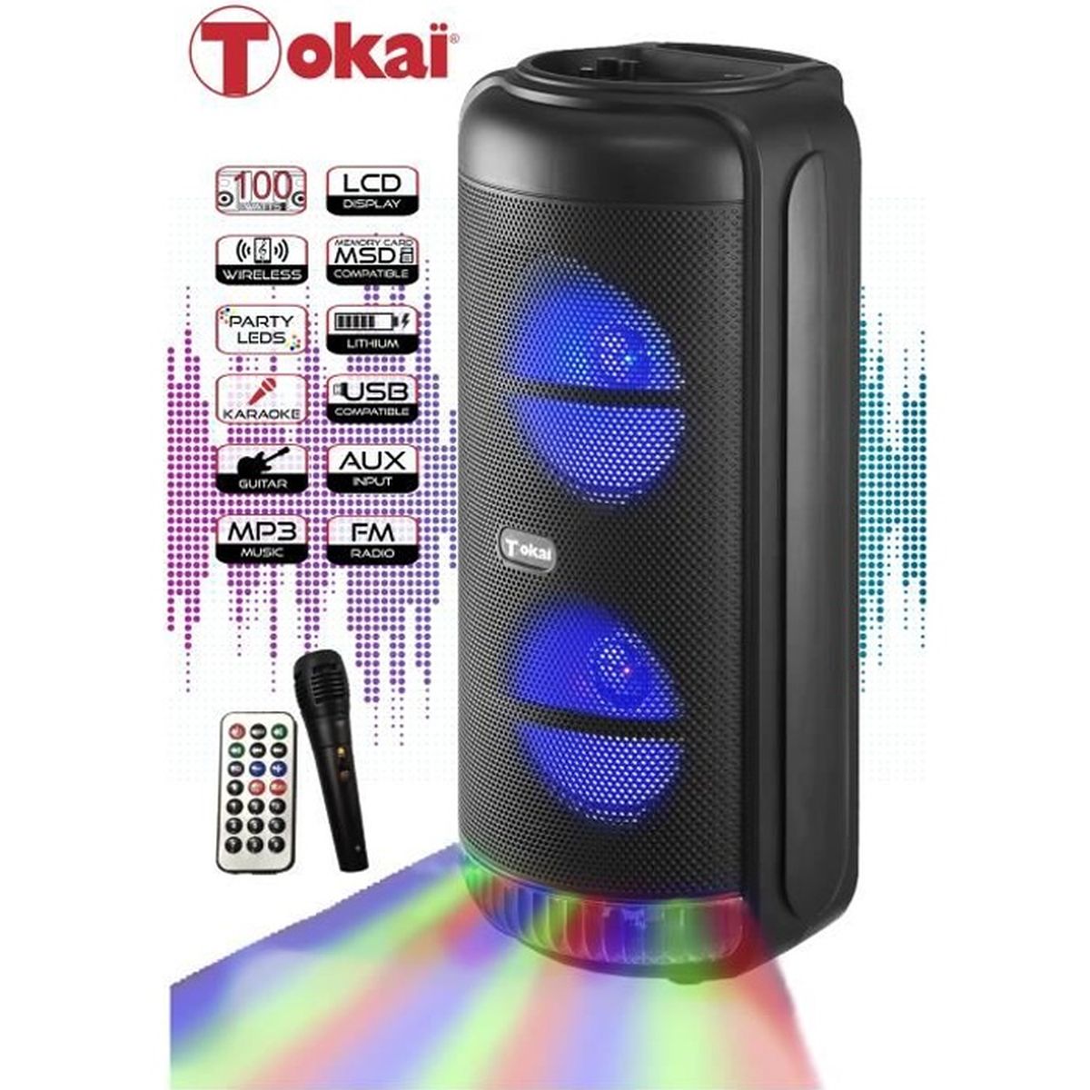 Party Light & Sound - Enceinte Autonome Karaoke Enfant USB Bluetooth  PARTY-ALFA-2600 200W - Micro - Jeu de Lumière Astro-ball8 - Fête Soirée  Boum Cadeau : : Instruments de musique et Sono