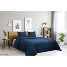 DECORATION D'AUTREFOIS Dessus de lit Oasis Bleu Cobalt - 240x260cm - Boutis 2 places avec 2 taies 65x65cm - Autrefois