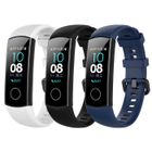 LECMACY Bracelet Compatible pour Honor Band 5/Honor Band 4,Bracelet en Silicone de Sport Sangles de Remplacement pour Hommes Femmes