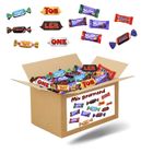 PRO DISTRI Mix gourmand - Assortiment de 250 mini chocolats Mars, Snickers, Bounty, Twix, Milka, Daim, Toblerone - 1,9 kgs