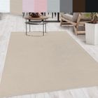 SIMPEX Tapis lavable Moelleux doux Tapis de salon à poils longs Unicolore Beige 160 x 220 cm
