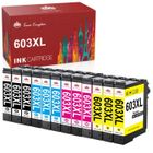 AUMOK 12x Cartouches d'encre TONER KINGDOM 603XL pour Epson 603 XL Compatible pour Epson Expression Home XP-3100 XP-4100 XP-2100 XP-2105