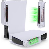 Ventilateur de Refroidissement PS5, Refroidisseur Centrifuge à 3 Ventilateurs Réglables avec Indicateur LED et Port USB