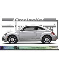Volkswagen VW Bandes Coccinelle - GRIS ALU - Kit Complet - Tuning Sticker Autocollant Graphic Decals