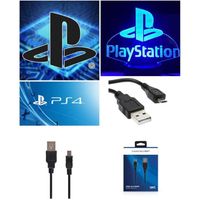 Câble PS4 de Charge et de Synchronisation PS4 - micro USB 3M Noir