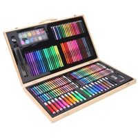 Crayons professionnels, 180 boîtes en bois boîte-cadeau pour enfants fournitures de peinture crayons de bureau pastels à l'huile