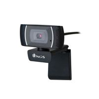 NGS XPRESSCAM1080 - Webcam Full HD 1920x1080 avec Connexion USB 2.0, Microphone Integré, 2Mpx de Resolution Réelle et Plug&Play