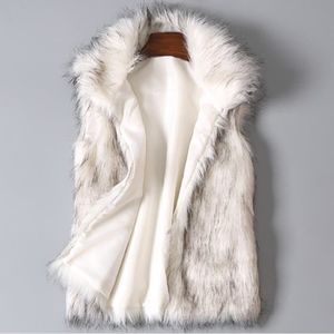 Gilet en laine de femmes en fausse fourrure veste col en fausse fourrure  manteau stand veste veste @blanc Blanc - Cdiscount Prêt-à-Porter