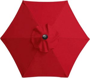 PARASOL Housse de rechange pour parasol de rechange - Anti-ultraviolet - Pour parasol extérieur - 3 m - 6 nervures - Rouge.[Z350]