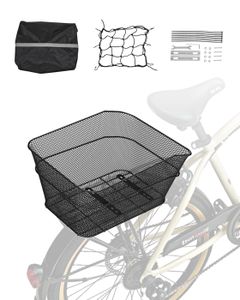 Panier Courses Vélo Panier Vélo Arrière Hanured 46x32x15cm - Grand Capacité 45kg Avec Housse Imperméable Et Filet Panier Transport Panier Courses Vélo Panier Vélo Arrière Hanured 46x32x15cm - Grand Capacité 45kg Avec Housse Imperméable Et Filet Panier Transport