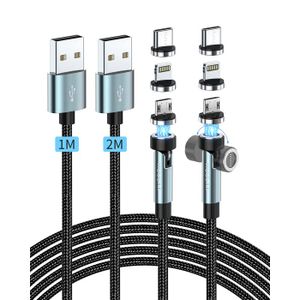 Câble De Chargement Magnétique Pour Nokia 7.1 - USB Type-C Et Micro-USB, 1m, Charge Rapide 2A, Neuf