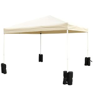 EMagTech Lot De 4 Connecteurs Rectangulaires 2 Voies Pour Tente, Gazebo Et Parasol – Supports De Montage Noir, Plastique Durable