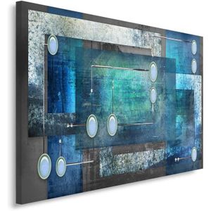 TABLEAU - TOILE Impression Sur Toile Canvas Abstrait Cercles 50X70