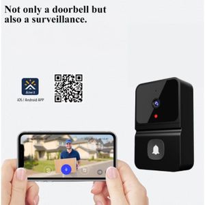 SONNETTE - CARILLON  TUYA Sonnette de porte visuelle intelligente wifi maison sans fil vidéo bidirectionnelle peut intercom maison intelligente