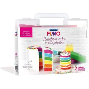 JEU DE PÂTE À MODELER Pâte à modeler Fimo - Mallette Rainbow Cake - Pour