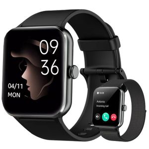 Montre connectée sport Montre Connectée Femme Homme avec Appel Assistant Vocal Blackview W10 Fréquence Cardiaque SpO2 Lecteur Musique Smartwatch Sport