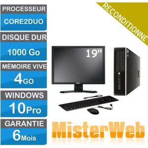 UNITÉ CENTRALE + ÉCRAN Ordinateur de Bureau complet core2duo 1000 Go HDD 