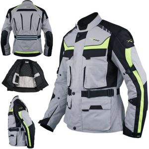 Blouson de moto Textile Blouson Termique Moto Protections CE Scooter étanche Gris 3X