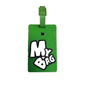 2 étiquettes à Bagages Silicone – Lettre R – Vert – Uxcell