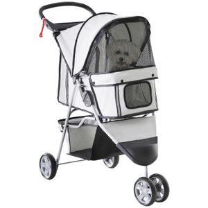 POUSSETTE POUR ANIMAUX PawHut Poussette buggy pliable animaux chariot pli