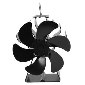 Ventilateur pour poêle à bois alimenté par chaleur Ecofan Original ,  circulation d'air chaud, 100 pi3/min, noir