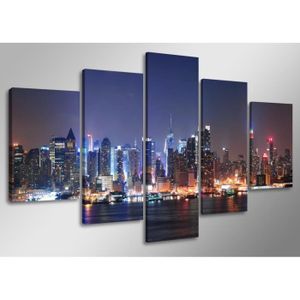 XXL Impression sur Toile Salon Appartment 5 Parties 603453b Tableau decoration murale La ville de New York prêt à accrocher XXL Impression sur Toile Salon Appartment 5 Parties 603453b Tableau decoration murale La ville de New York prêt à accrocher