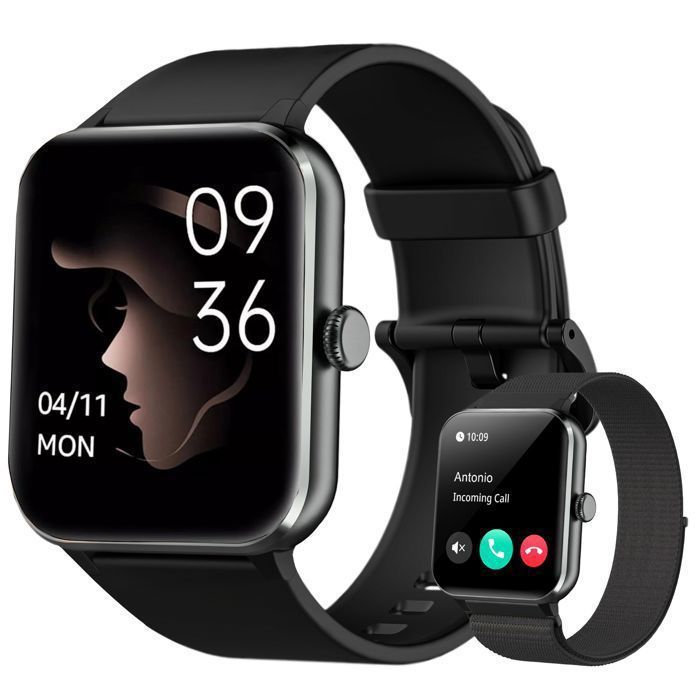 XWATCH Pro Elite - Montre connectée, Appels, SMS, Assistant Vocal