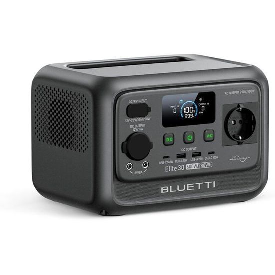 BLUETTIGénérateurSolaireElite30V2(Nouveauproduiten2025),BatteriedeSecoursLiFePO4288Wh/600W,0-100%en70Min,pour