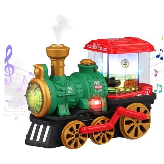 DAOUZL Train Electrique Enfant, Train De Noël, Locomotive à Vapeur