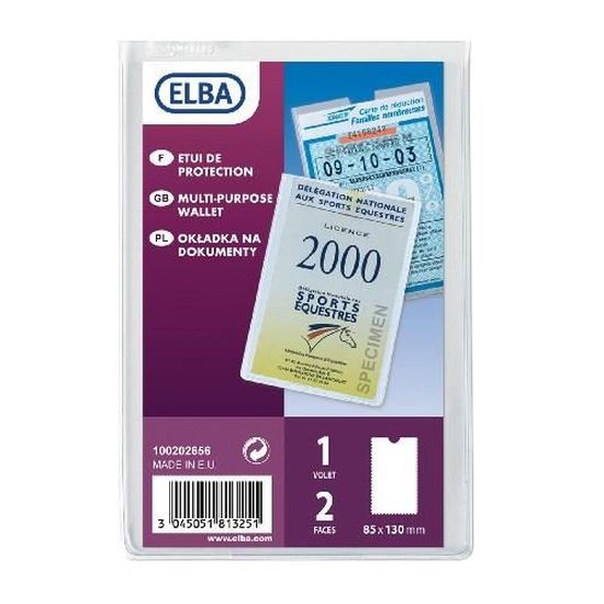Etui De Protection Transparent - 3 Volets/6 Faces - 85x125 Mm - Épaisseur 30/100e