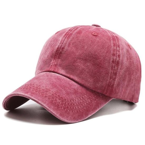 Casquette Baseball Cancer Du Sein - Ruban Rose - Denim Lavé Réglable - Unisexe - 11
