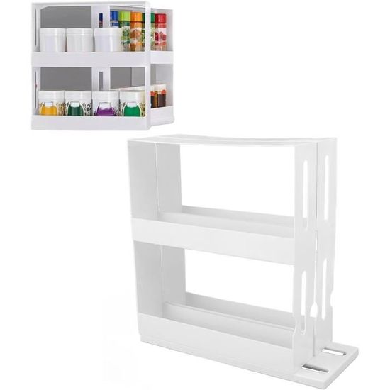 Metaltex étagère à épices Coulissante à 3 Niveaux X-tend 2 Pcs