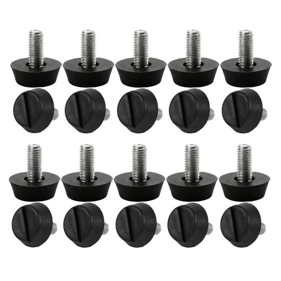 Lot De 8 Pieds De Nivellement Plastique 60x60x52 Mm - Pour Meubles, Tables, Chaises - Ajustables, Antidérapants