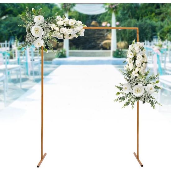 Arche De Mariage En Métal 2m - Support Décoratif Pour Ballons Et Fleurs, Pour Cérémonies, Anniversaires Et Fêtes