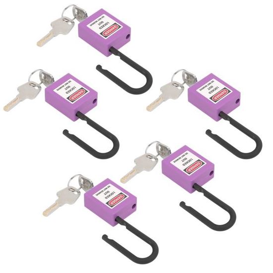Cadenas De Sécurité Compact à Câble 32 Mm X 16 Mm X 400 Mm – Rouge – Idéal Lockout Tagout OSHA