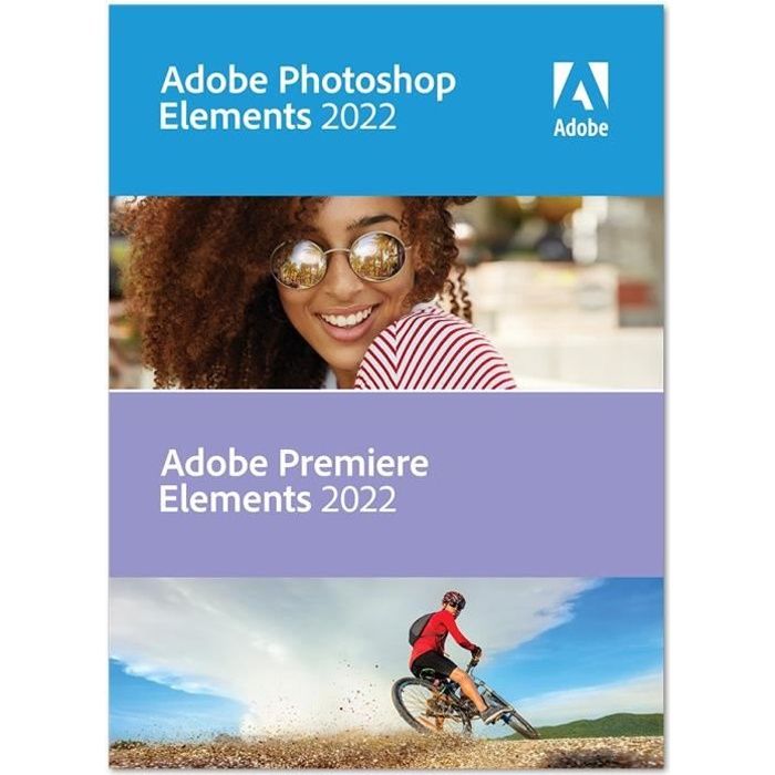 Adobe Photoshop Elements & Premiere Elements 2022 - Licence perpétuelle - 2 PC - A télécharger