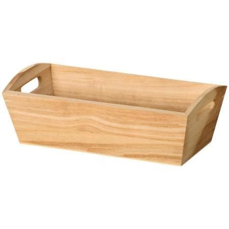 Corbeille en bois Rectangle Matière : bois Dimensions : 28 x 14 x 8 cm environ