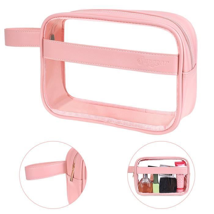Paperkiddo trousse de maquillage cosmétique transparent etanche multifonction trousse de toilette de voyage