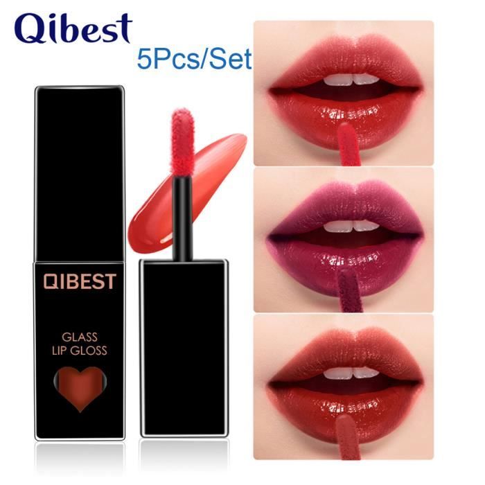5pcs - set rouge à lèvres mat imperméable longue durée brillant à lèvres pigmenté hydratant@1