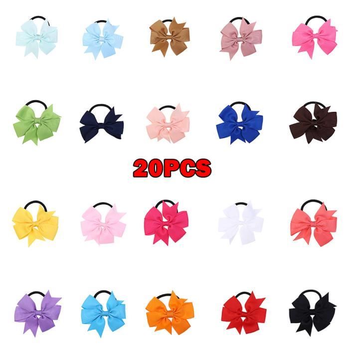 Soins bébé20pcs pinces à cheveux filles bonbons couleur arc boucle de cheveux bowknot coiffure en épingle à cheveux LZM91025239_sim