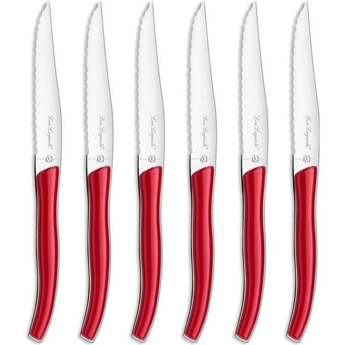 LOU LAGUIOLE - 827046 - Coffret 6 couteaux steak - Star Rouge