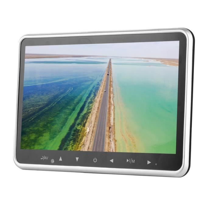 ESTINK Moniteur d'appui-tête de voiture ultra mince Moniteur d'appui-tête de voiture 10.1in Untra Thin TV Pillow Display Back Row
