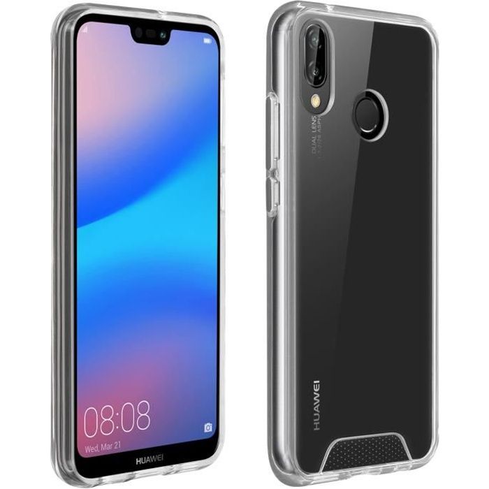 Coque Huawei P20 Lite Antichoc Bumper Collection Cristal Transparent Blanc