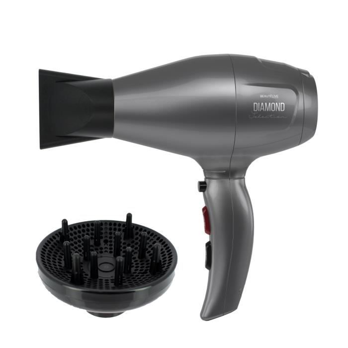 Sèche-cheveux Diamond Selection 2000W Gris , Beautélive, Femme